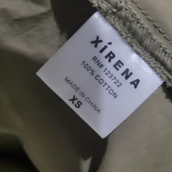 Xirena Maggie Halter Dress Green Olive Maxi Poplin Cotton Sundress Pockets XS - Picture 14 of 16